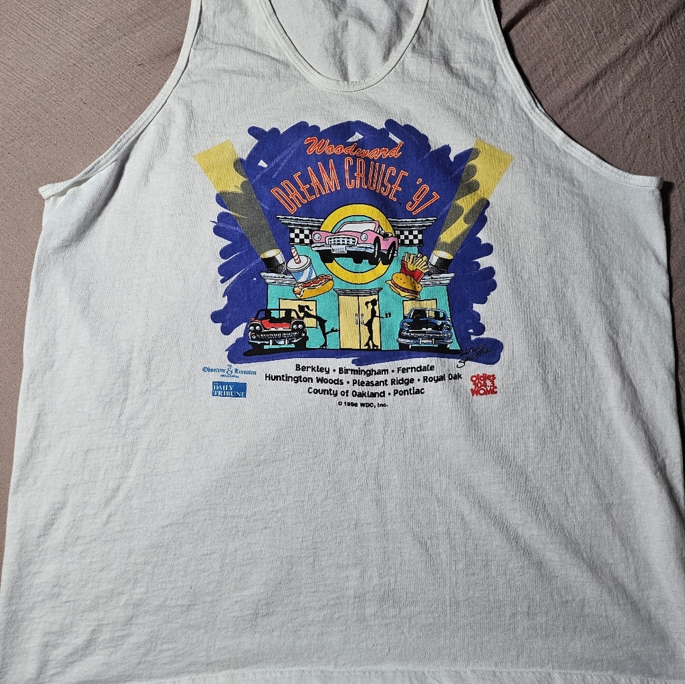 White Graphic Mens Tank Top
